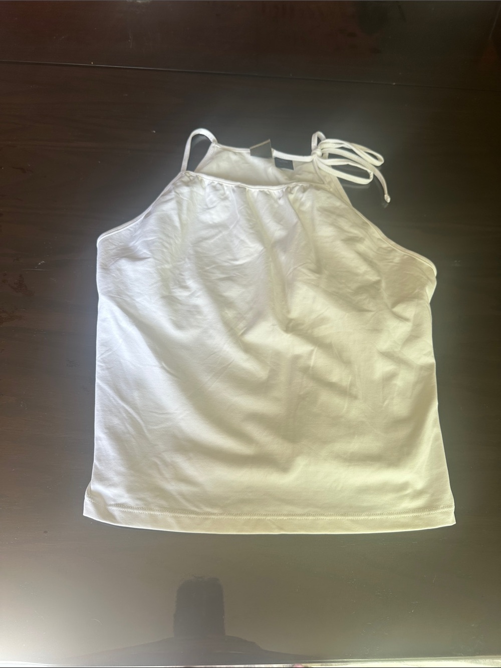 Classic White Yoga Tie-Strap Camisole NWOT